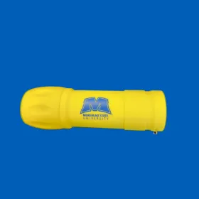 Yellow flashlight with MSU logo