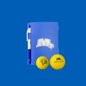 Journal and stress ball with MSU Logo