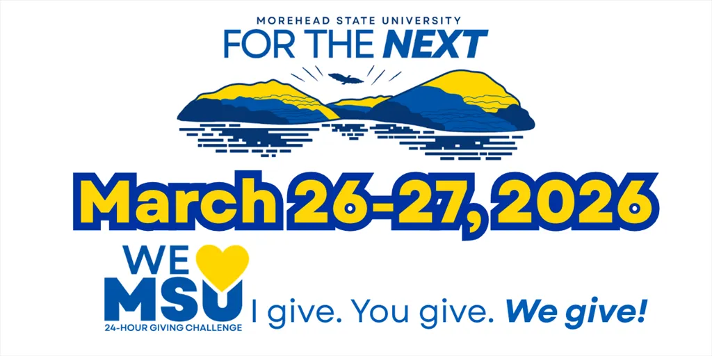 Graphic for the 24 Hour Giving Challenge held at MSU. Challenge date is March 26-27, 2026.