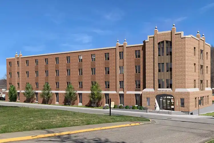 Architect's rendering of Prefontaine Hall