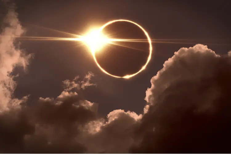 illustration with Mesmerica letters in gold and a mandala at the center