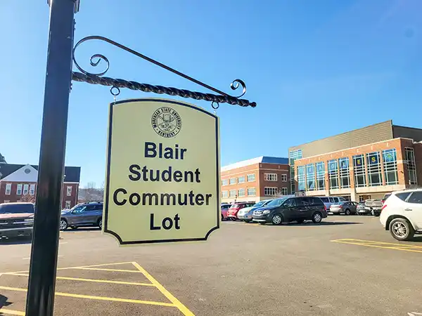 Blair Student Commuter Lot Sign