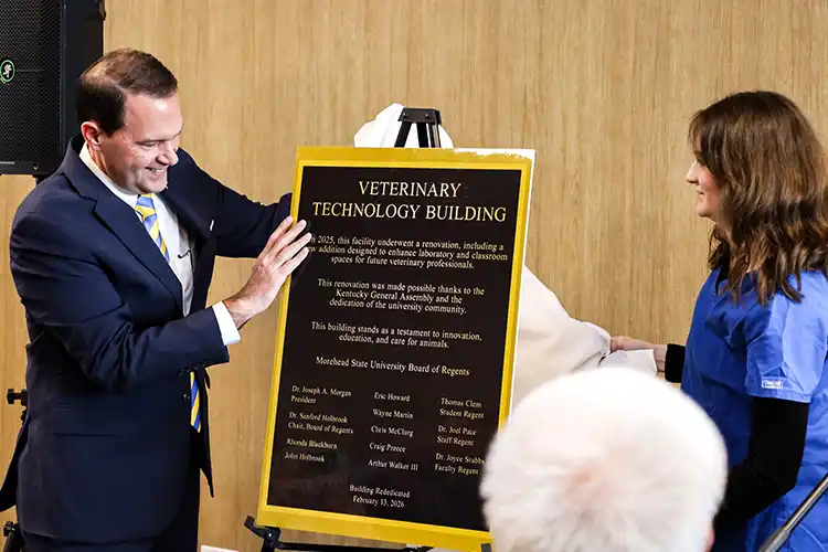 President Jay Morgan and Emma Hardy