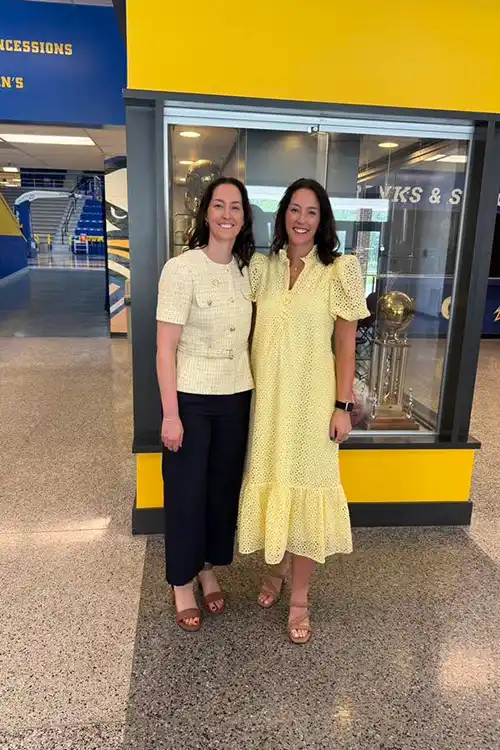 MSU Women's Basketball Coach Jackie Alexander and twin sister Joanie Lake at Morehead State.