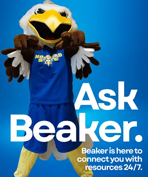 Beaker mascot announcing Beaker Chat
