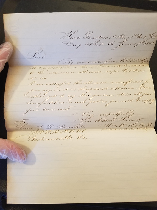 William McKinley letter