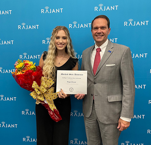 Meghan Bryant and President Dr. Jay Morgan Picture