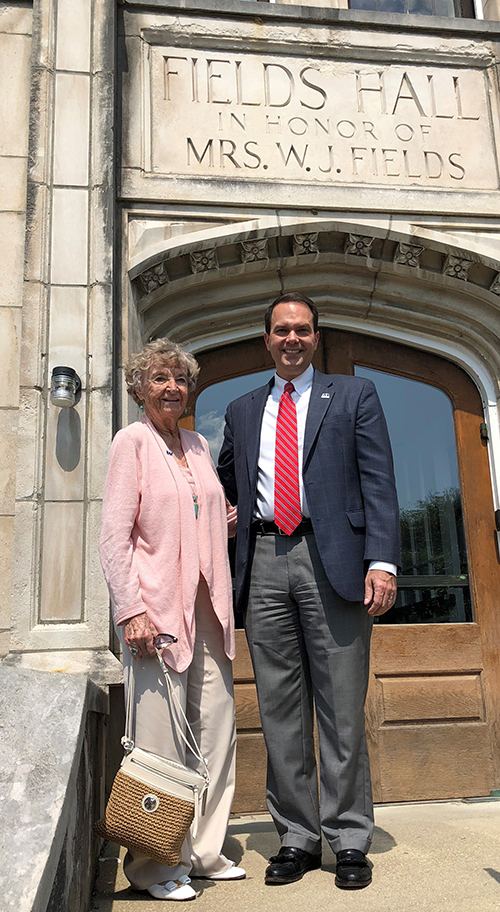 Ruth Shannon Boggs and President Morgan Picture